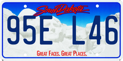 SD license plate 95EL46