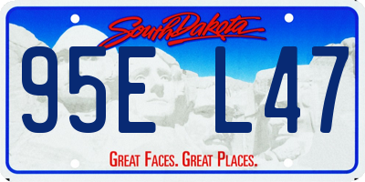 SD license plate 95EL47