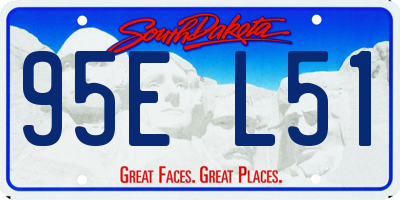 SD license plate 95EL51