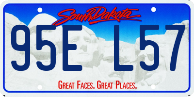 SD license plate 95EL57