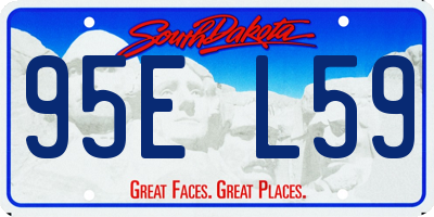SD license plate 95EL59