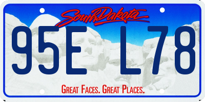 SD license plate 95EL78