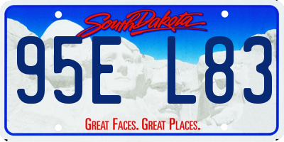 SD license plate 95EL83