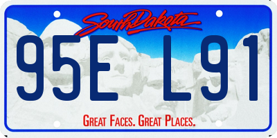 SD license plate 95EL91