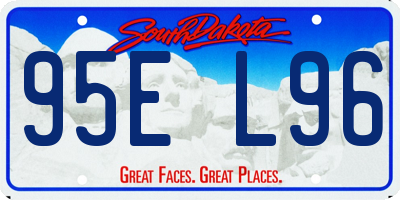 SD license plate 95EL96