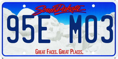 SD license plate 95EM03