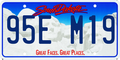SD license plate 95EM19