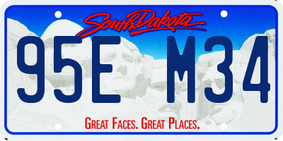 SD license plate 95EM34