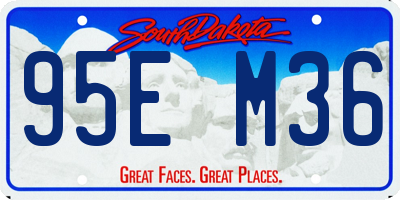 SD license plate 95EM36