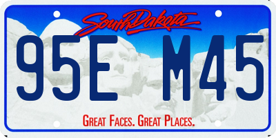 SD license plate 95EM45