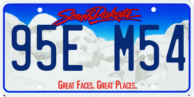 SD license plate 95EM54