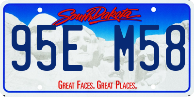 SD license plate 95EM58