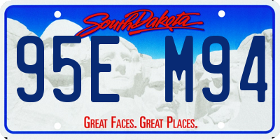 SD license plate 95EM94