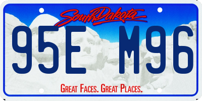 SD license plate 95EM96