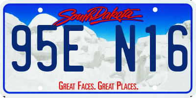 SD license plate 95EN16