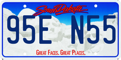 SD license plate 95EN55