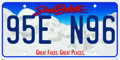 SD license plate 95EN96