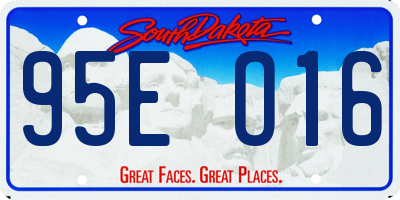 SD license plate 95EO16