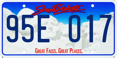 SD license plate 95EO17