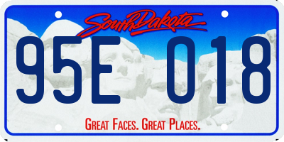 SD license plate 95EO18