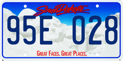 SD license plate 95EO28
