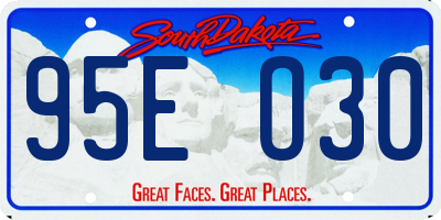SD license plate 95EO30