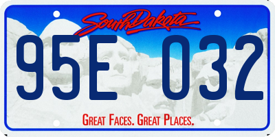 SD license plate 95EO32