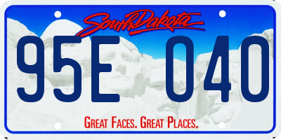 SD license plate 95EO40
