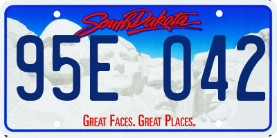 SD license plate 95EO42
