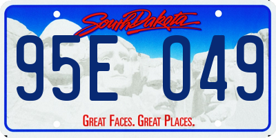 SD license plate 95EO49