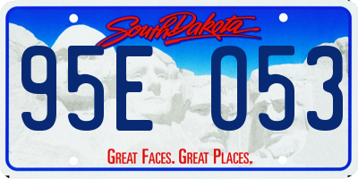 SD license plate 95EO53