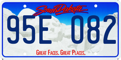 SD license plate 95EO82