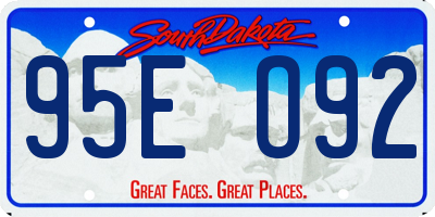SD license plate 95EO92