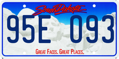 SD license plate 95EO93