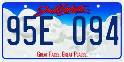 SD license plate 95EO94