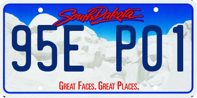 SD license plate 95EP01