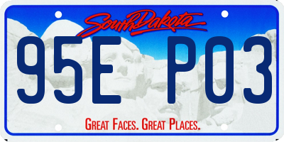 SD license plate 95EP03