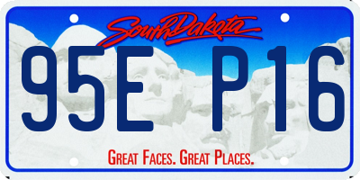 SD license plate 95EP16