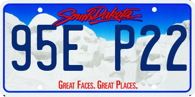 SD license plate 95EP22