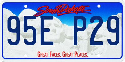 SD license plate 95EP29
