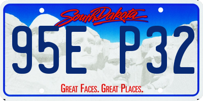 SD license plate 95EP32