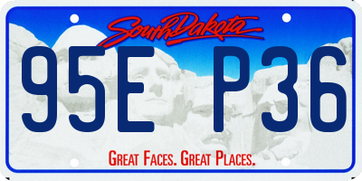 SD license plate 95EP36