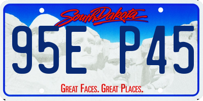 SD license plate 95EP45