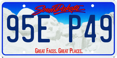 SD license plate 95EP49