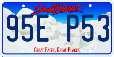 SD license plate 95EP53