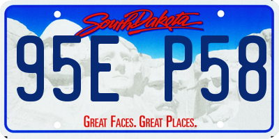 SD license plate 95EP58