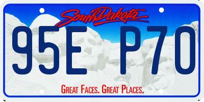 SD license plate 95EP70