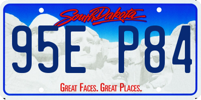 SD license plate 95EP84