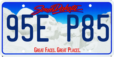 SD license plate 95EP85