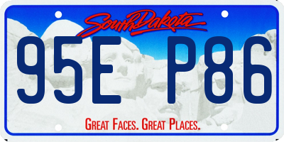 SD license plate 95EP86